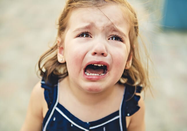 Sometimes you just gotta let kids cry...and resist the urge to make them happy too fast. Why? Read on! #parenting #motherhood #foreverymom #crying