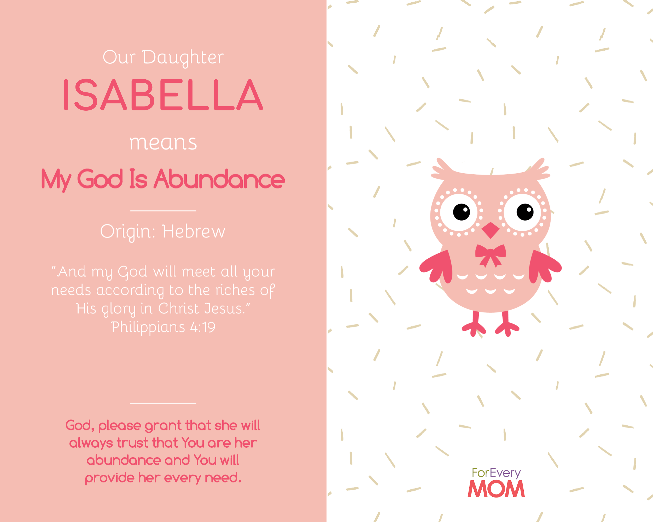 baby girl names and meanings Isabella