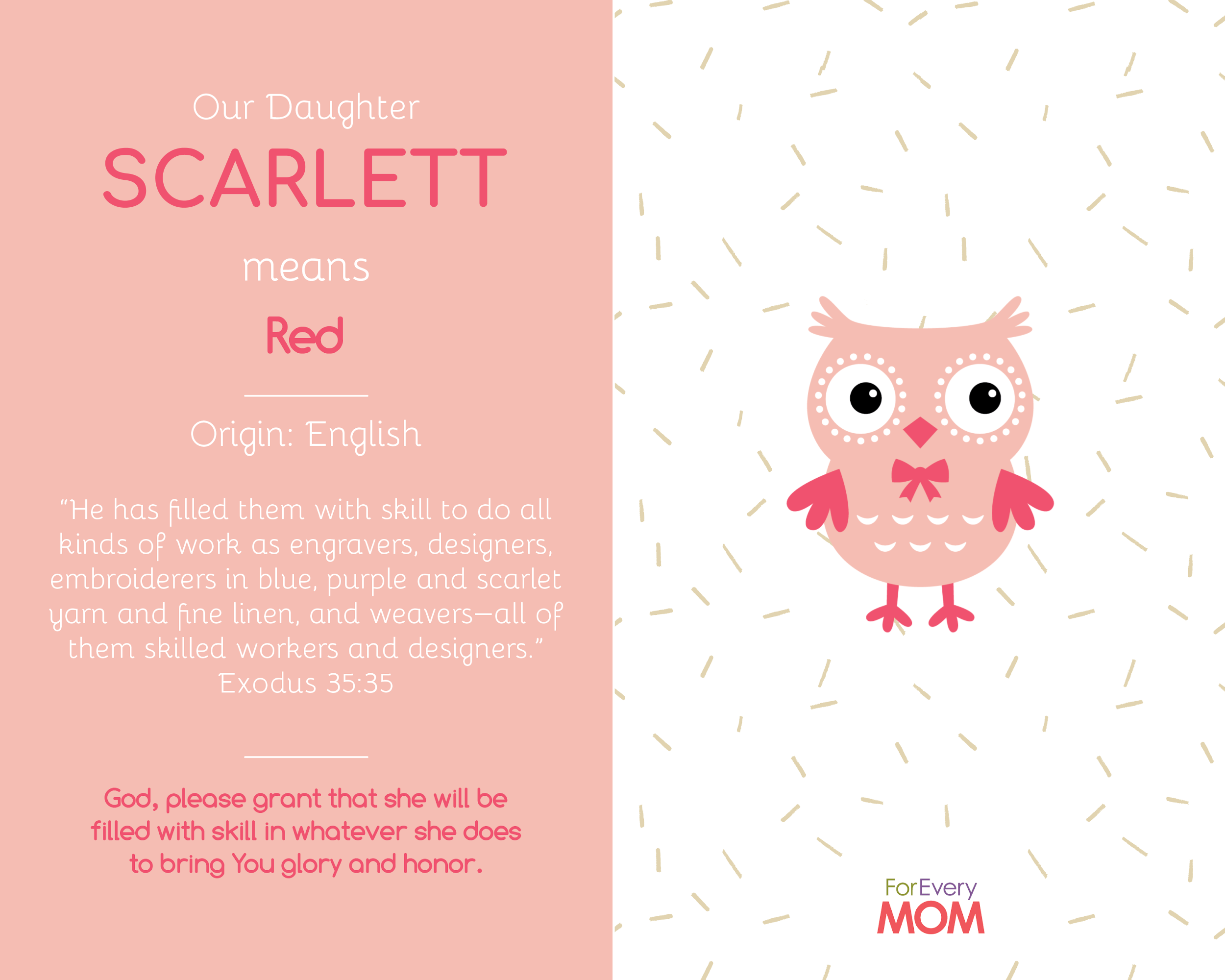 baby girl names Scarlett