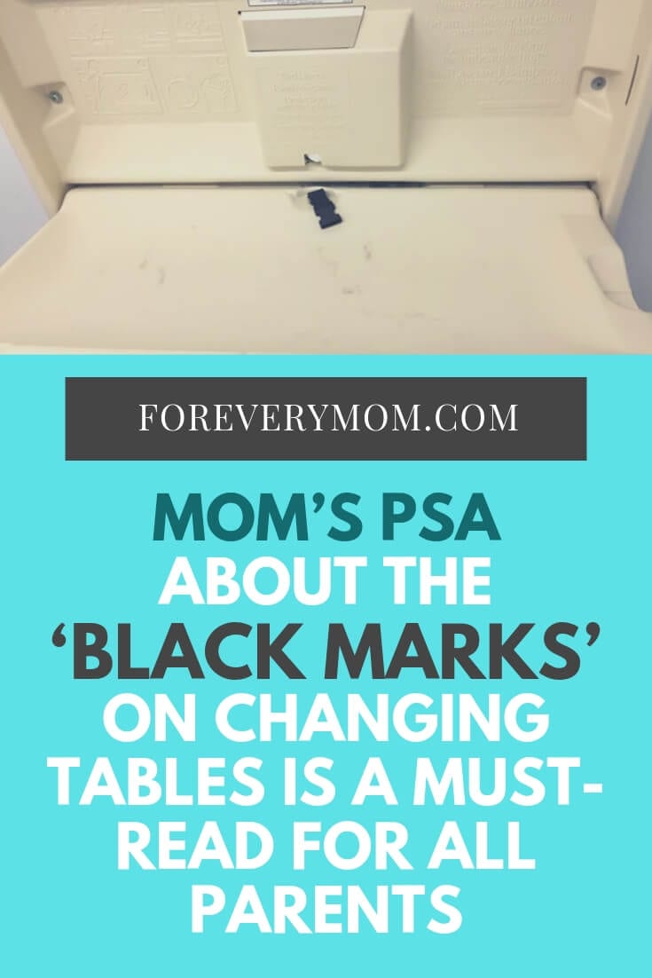 black marks on changing table