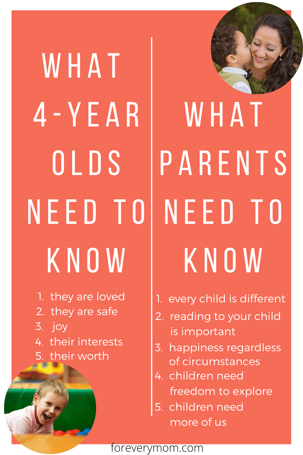 things a 4 year old should know