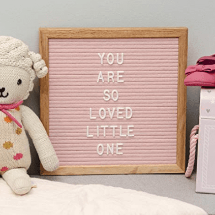 baby girl nursery letter board
