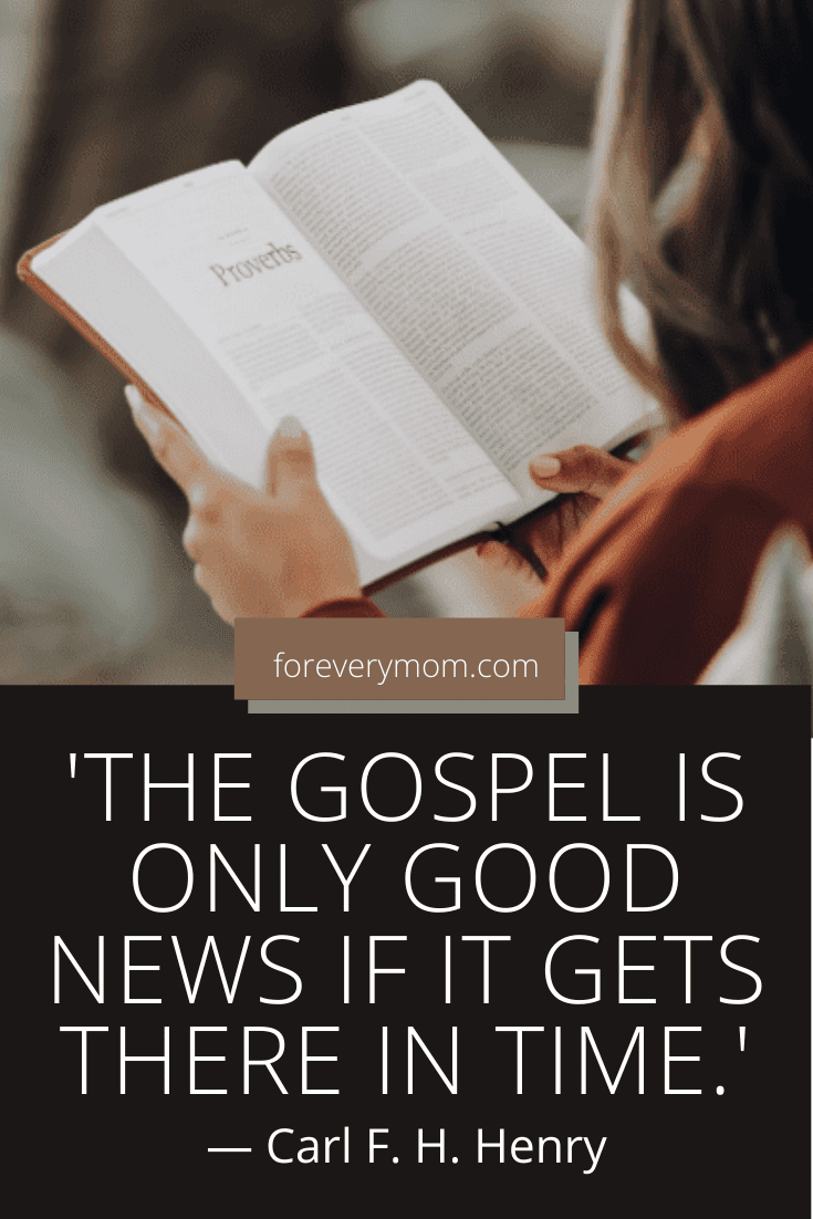 the gospel is only good news if it gets there in time