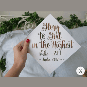 graduation cap ideas glory to god