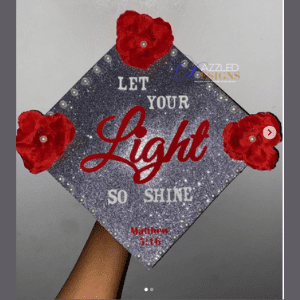 graduation cap ideas Matthew 5:16