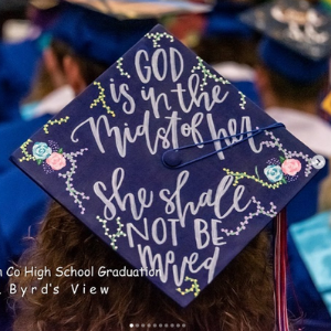 christian graduation cap ideas psalm 46:5
